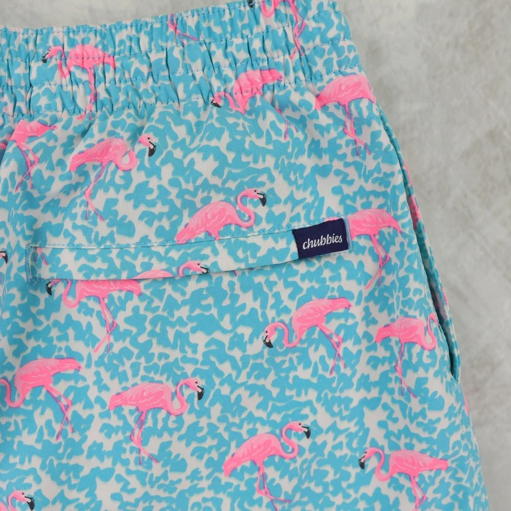 Chubbies The Domingos Are For Flamingos Swim Trunks Mens Large 7